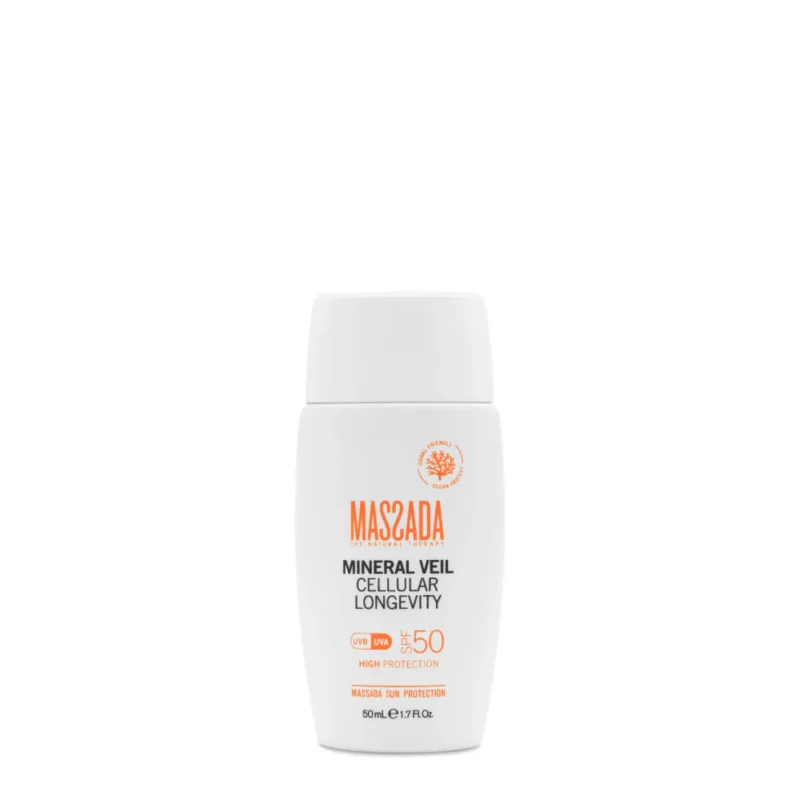 MASSADA Mineralinis Veil Cellular Longevity kremas SPF50, 50 ml