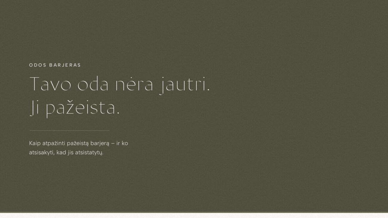 Įrašo viršelis: Tavo oda nėra jautri, ji pažeista