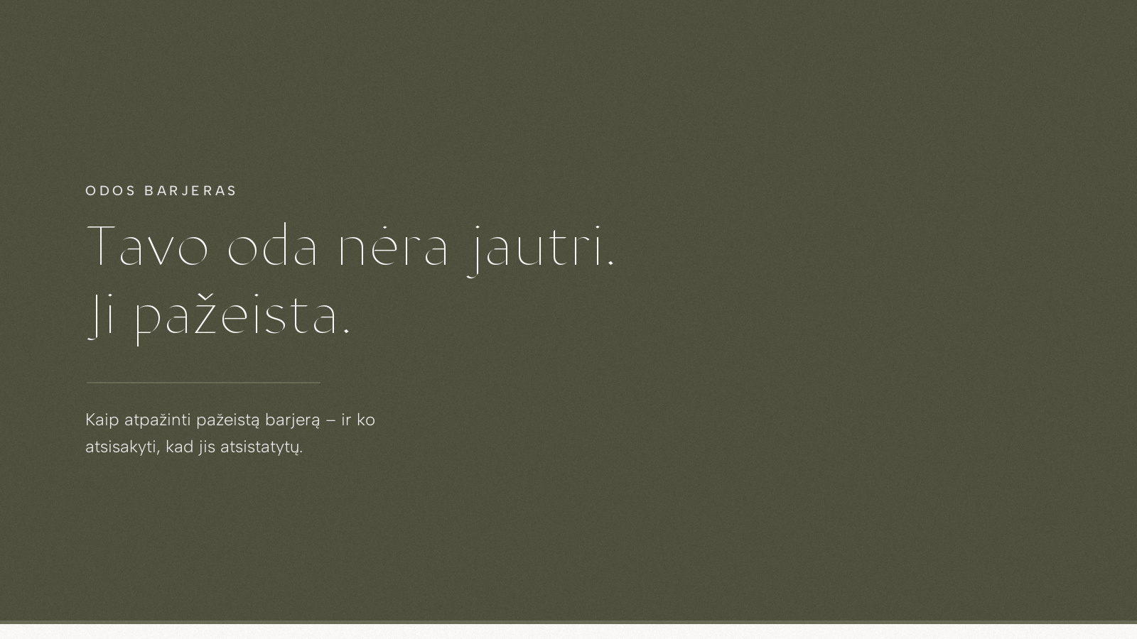 Įrašo viršelis: Tavo oda nėra jautri, ji pažeista